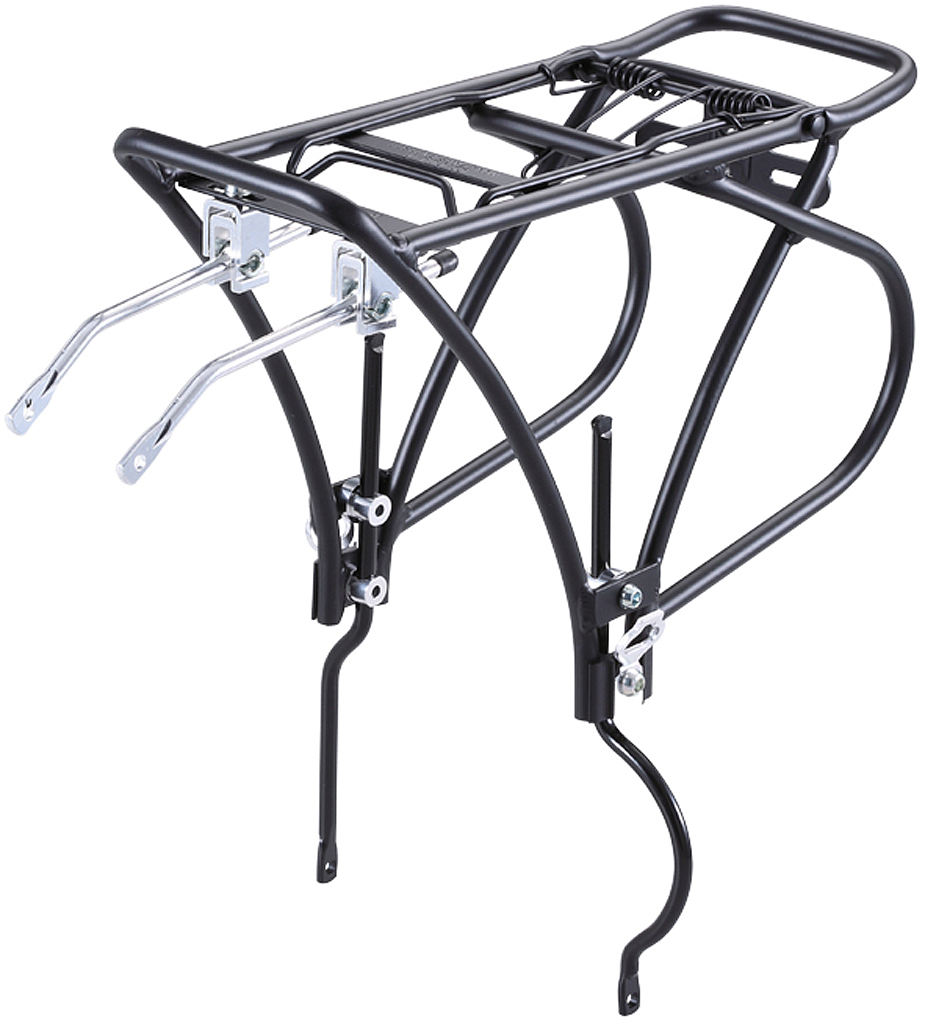 portabultos trasero de aluminio regulable para bicicletas 26-28 con freno de disco y soporte para alforjas - ostand