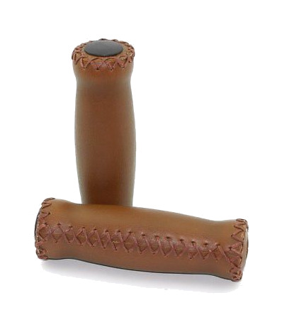 par de puños de piel ergonómicos para bicicleta - vintage comfort