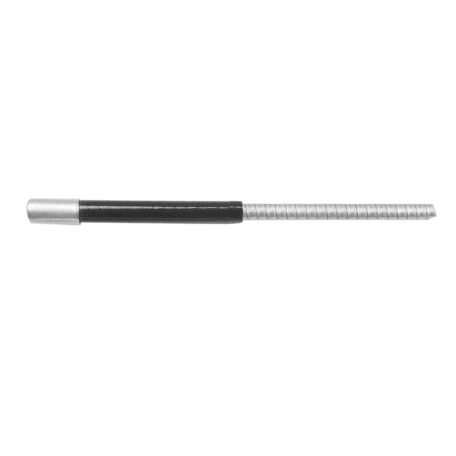 funda de cable de acero laminado negro de 5mm de diámetro por metro