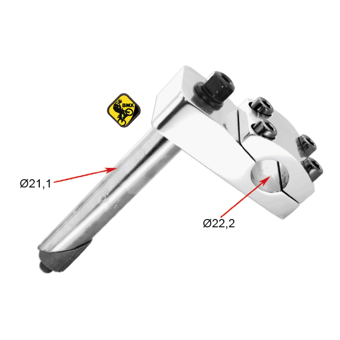 potencia manillar zoom para bmx de aluminio - fijación superior de nivel pro