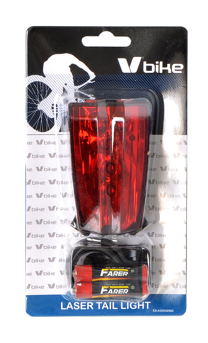 piloto luz trasero led bicicleta + indicador carril laser