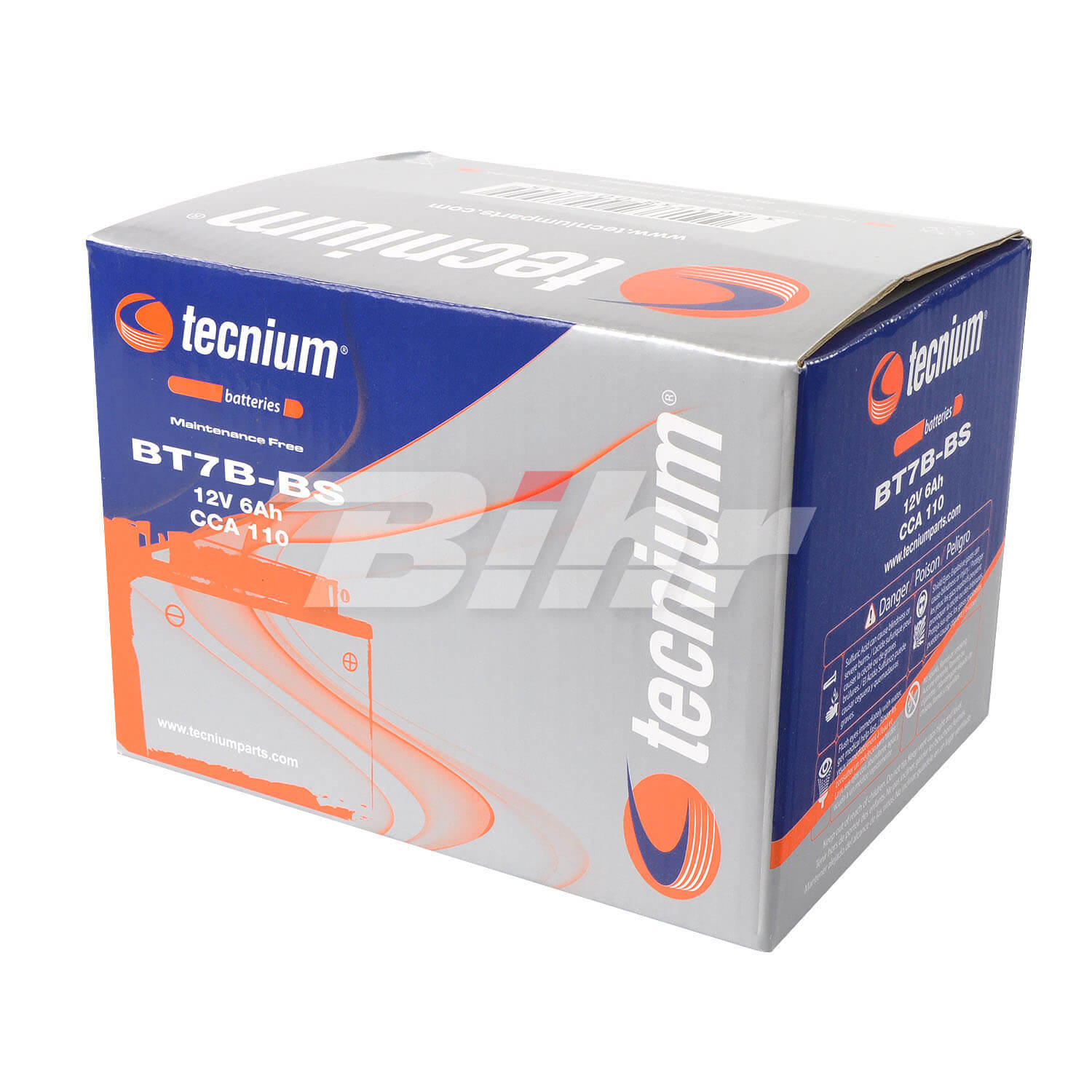 batería sin mantenimiento bt7b-bs de tecnium - reemplaza yt7b-bs - 12v 6.5ah