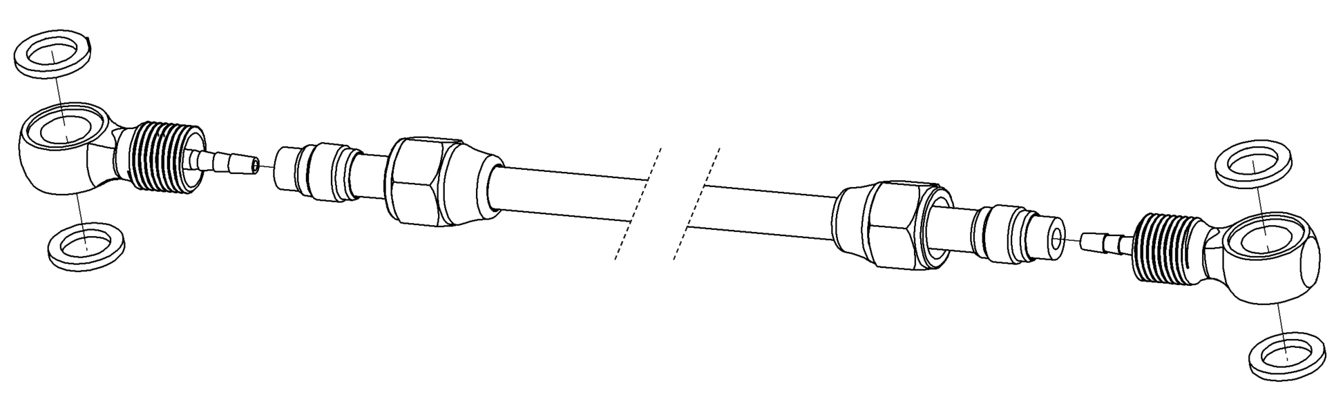kit reparación de latiguillo de freno de disco hidráulico formula - incluye tornillería, tornillos de banjo, arandelas, tuercas y adaptadores