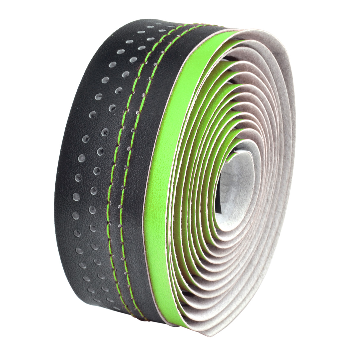 cinta de manillar para bicicleta de carretera velo vlt-041 perforada en microfibra bicolor