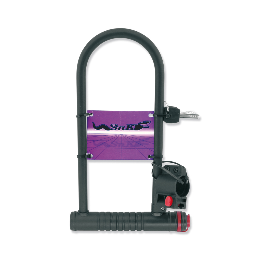 candado de horquilla ø12mm con soporte para tija o cuadro de bicicleta - vector
