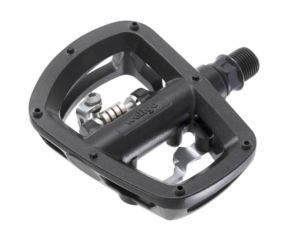 par pedales mtb plataforma/clip aluminio eje cr-mo wellgo w43 color negro