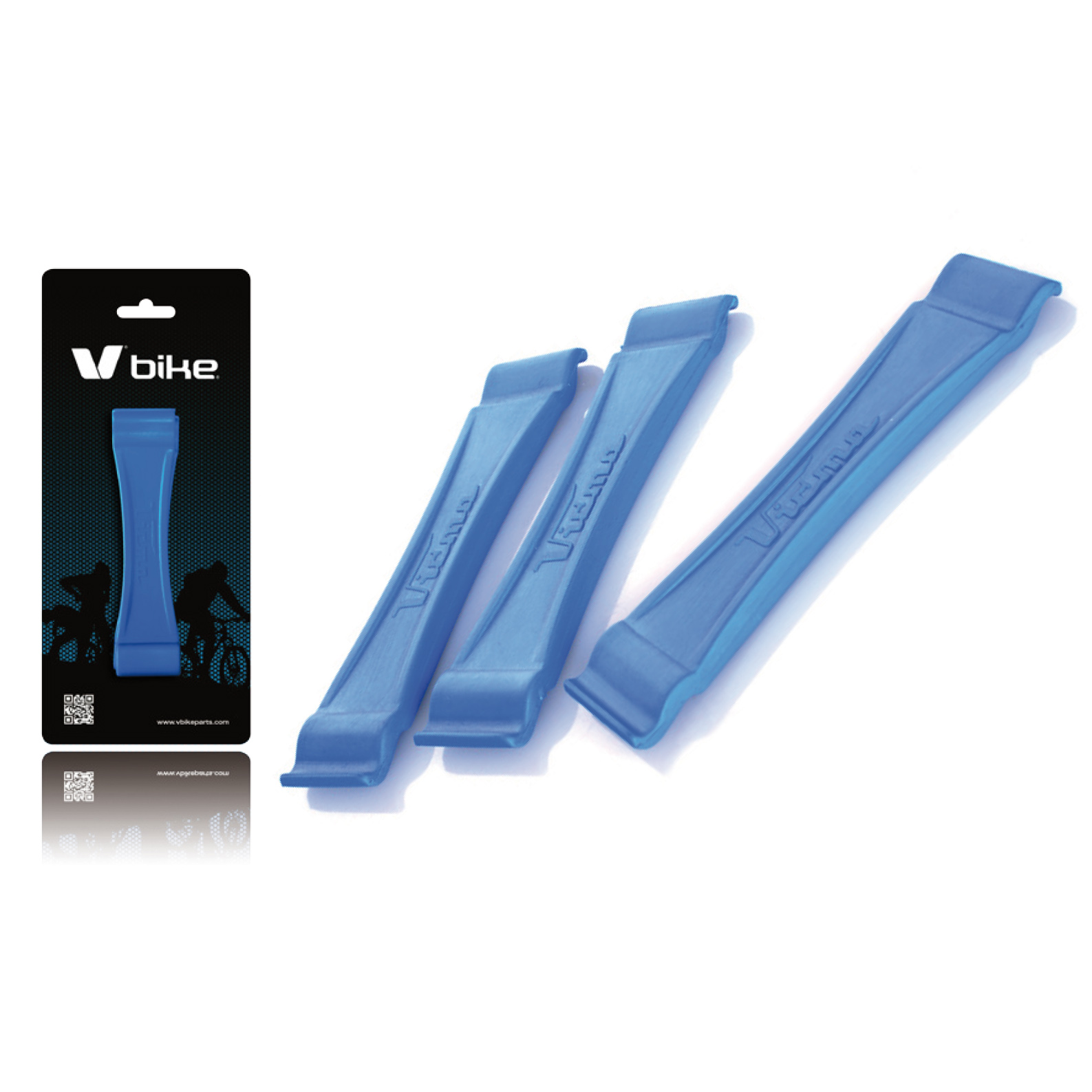 juego de 3 llaves desmontables para cubiertas de bicicleta en nylon ultraduro - vicma