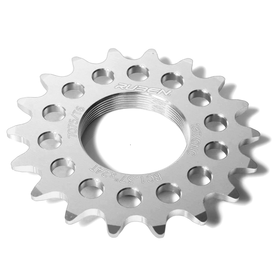 piñón fijo fixie 14 dientes color plata