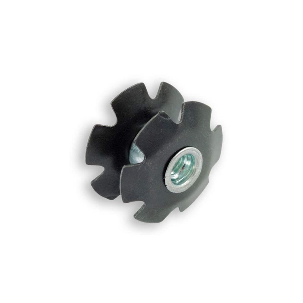 araña para dirección de bicicleta tipo a-head 25,4mm - sistema de doble estrella en aluminio negro