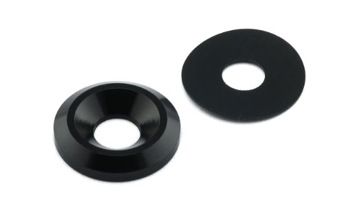 arandela de aluminio avellanada  m6 negro lwac6-19bk