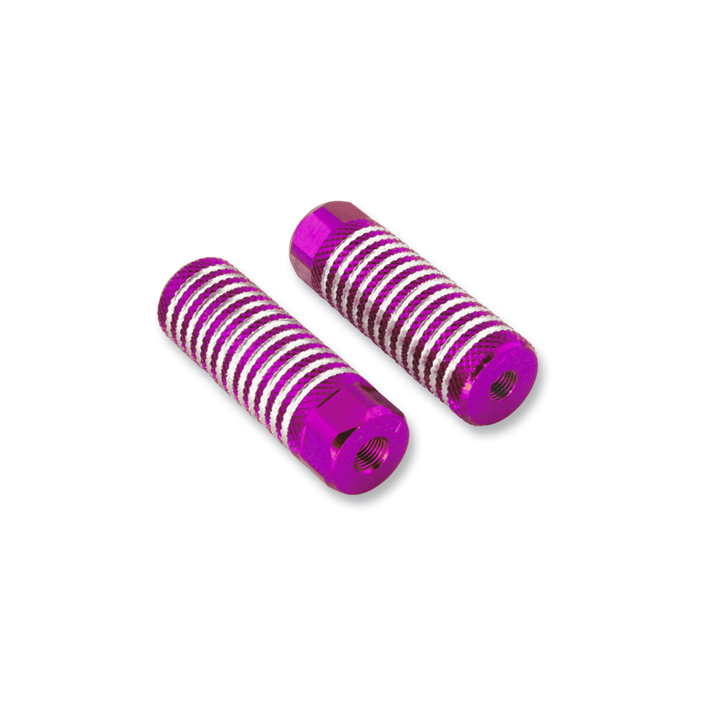 juego de reposapiés estriberas para bicicletas bmx y ciudad - ø26mm, color azul, rosca 24t x 26t