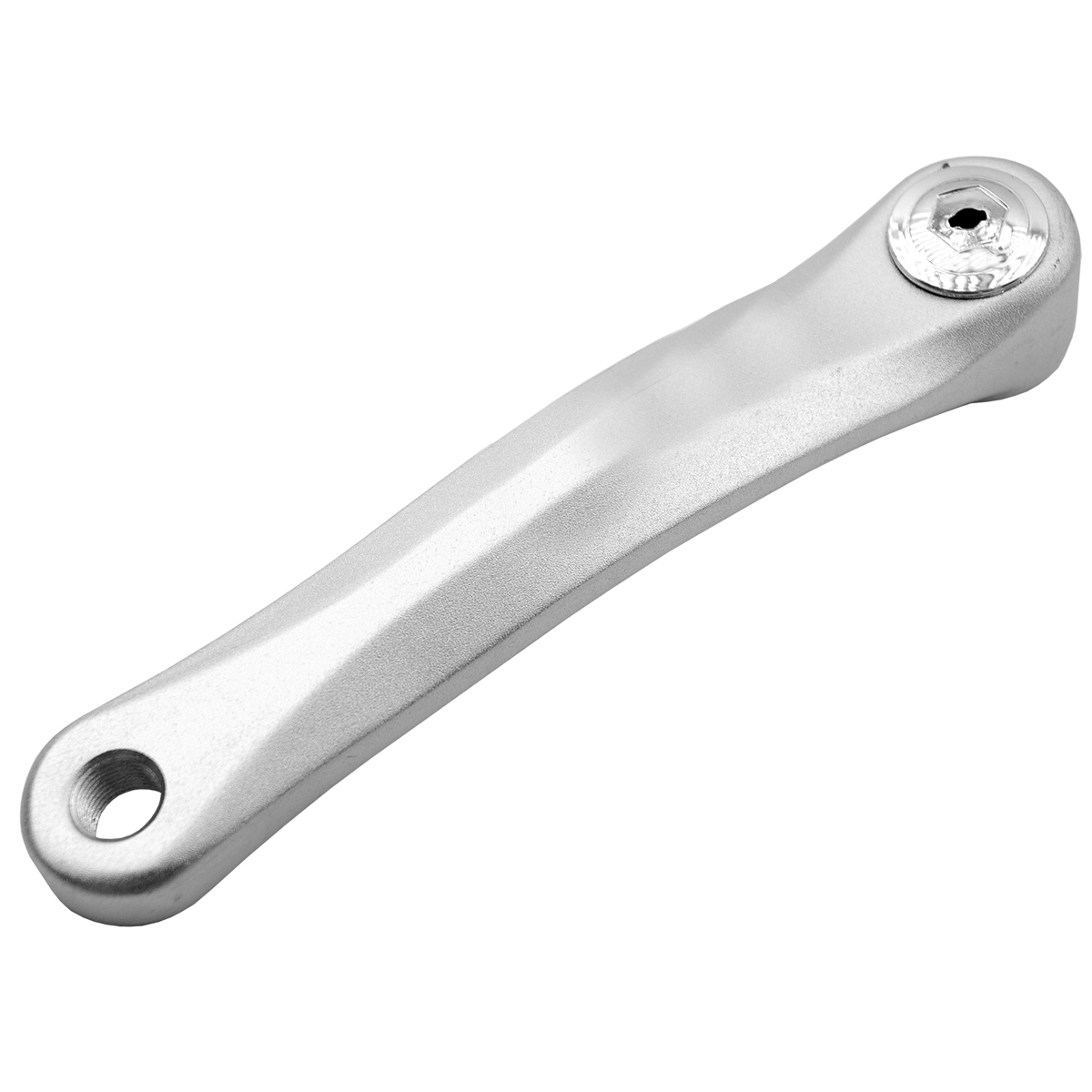 biela izquierda de aluminio plateada 170mm para bicicleta