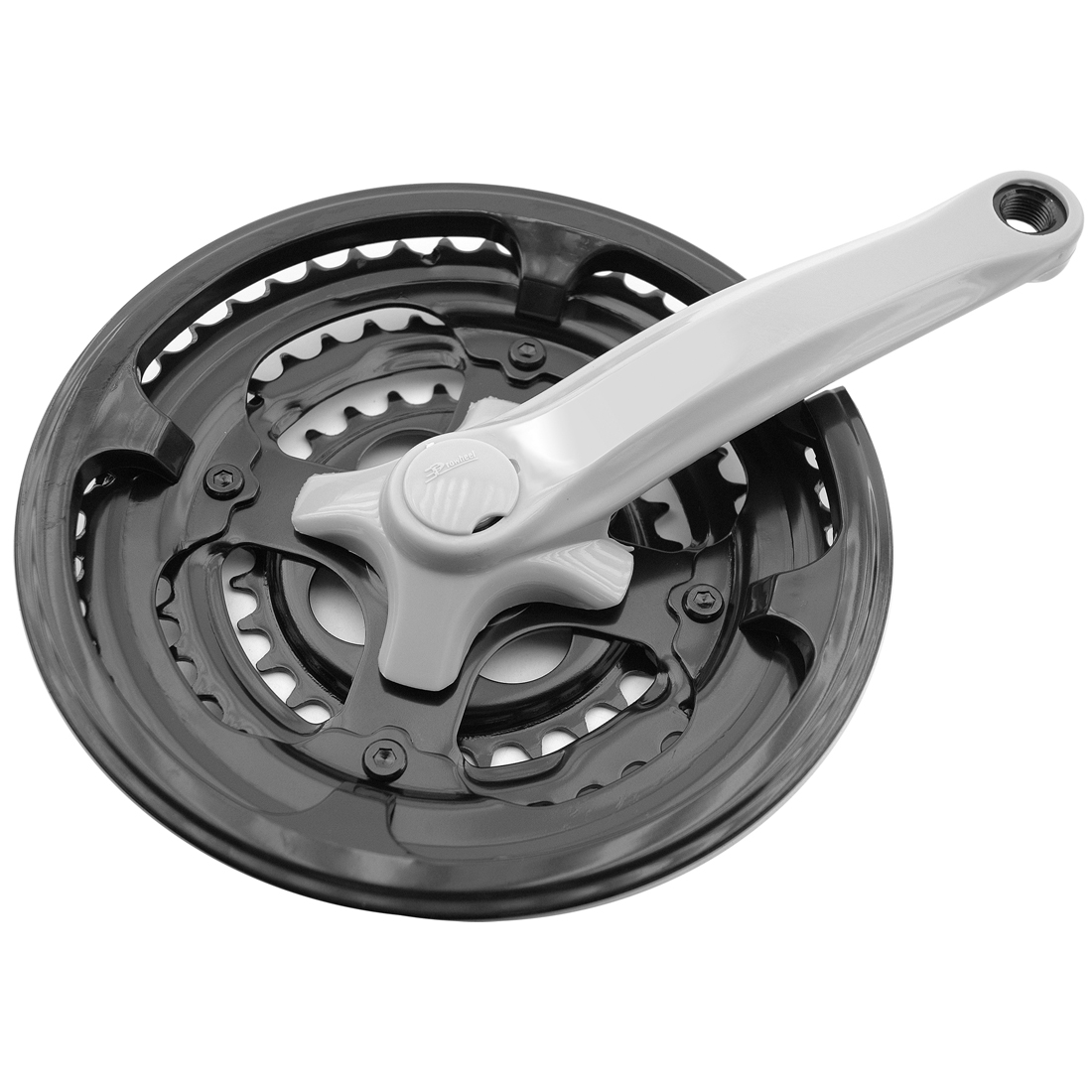 bielas de bicicleta prowheel de triple plato y bielas plastificadas 170mm 28/38/48 para mtb, ciudad, trekking y touring