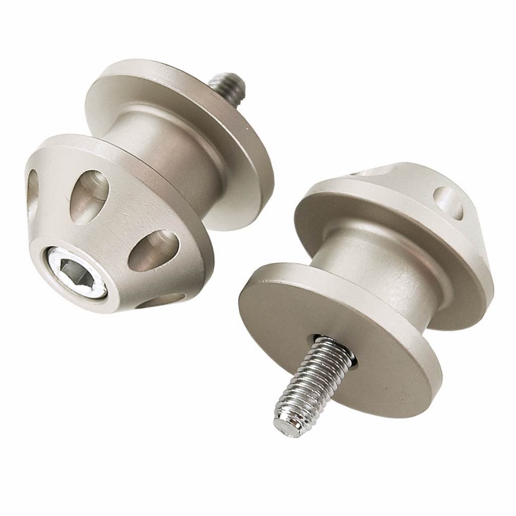 adaptadores de aluminio para caballete de moto - knobs diábolos basculante negro m6