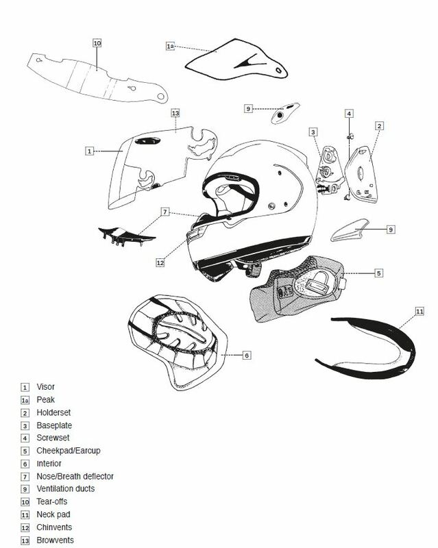 ARAI Spoiler para casco DUAL FLOW METALLIC - Imagen 2 de 2