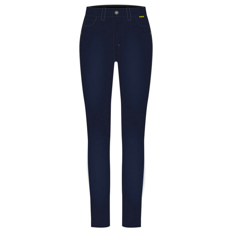 pantalón moto vaquero reforzado mujer tapered fit