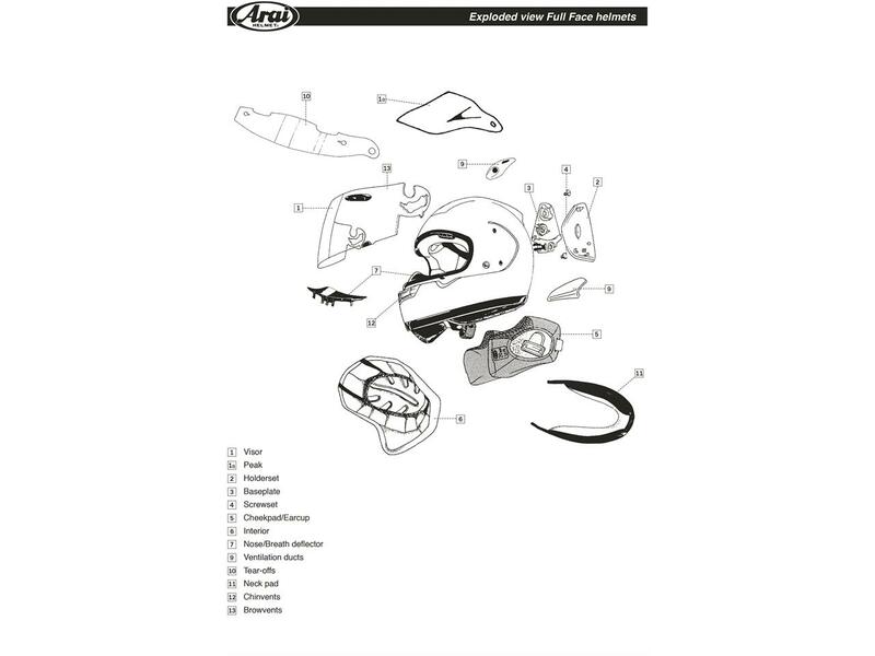 recanvi interior de casc i/ii - xs/s rx-7vrace/qv-p/renegade-v 12mm