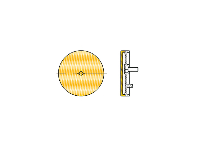 catadióptrico reflector redondo circular lateral naranja ambar