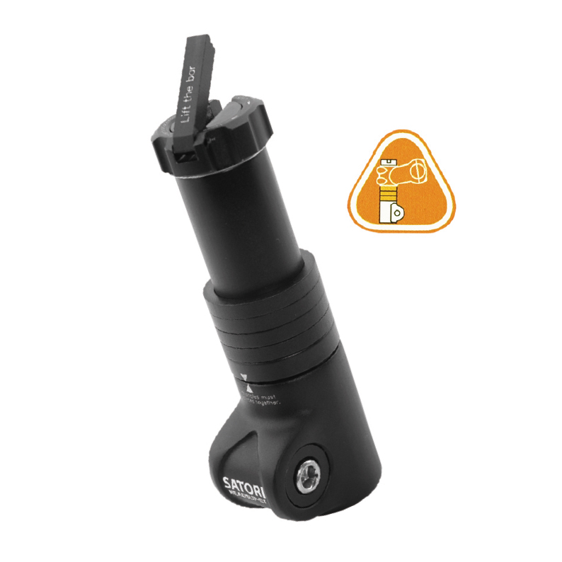 elevador de potencia aluminio 28,6mm h:130mm bici bicicleta