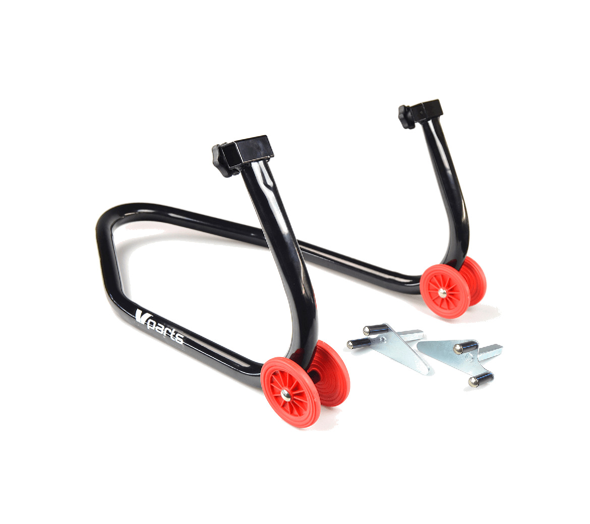 caballete delantero con soportes pivotantes horquilla