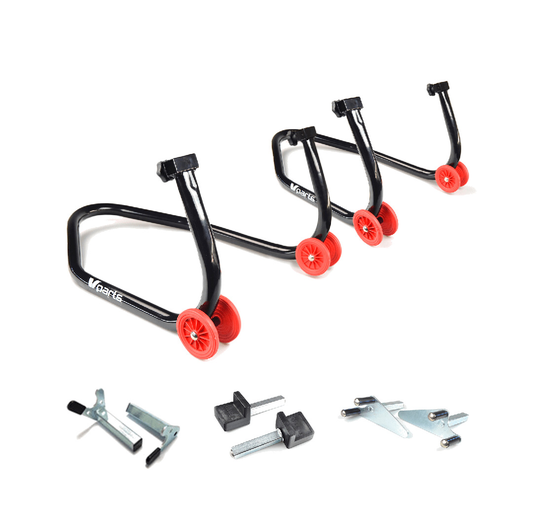 caballetes universales delantero y trasero + 3 soportes