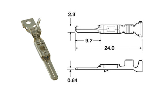 terminal de cable macho 090 frkw 0.5 mm-0.85 mm