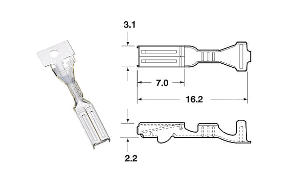 terminal de cable hembra 090 frkw 0.5 mm-0.85 mm