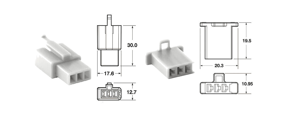 juego de conectores de 3 vias 110 ml 0.5mm-0.85mm 5 u