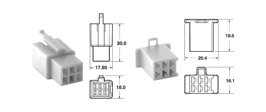 juego de conectores de 6 vias 110 ml 0.5mm-0.85mm 5 u