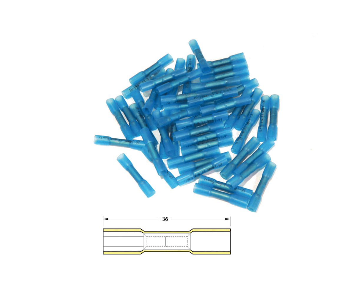 conector punta-punta termorretractil 1.5/2.5 mm 50 u