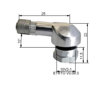 valvula neumatico de aluminio 11.5 mm 10 u