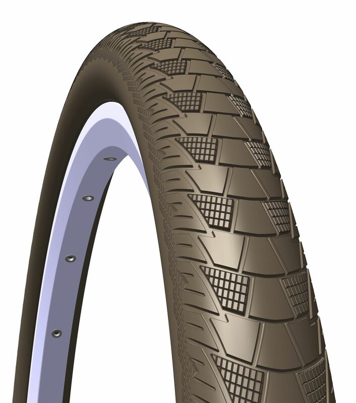 cubierta neumatico cityhopper v99 28x2.0 brown aps + rs