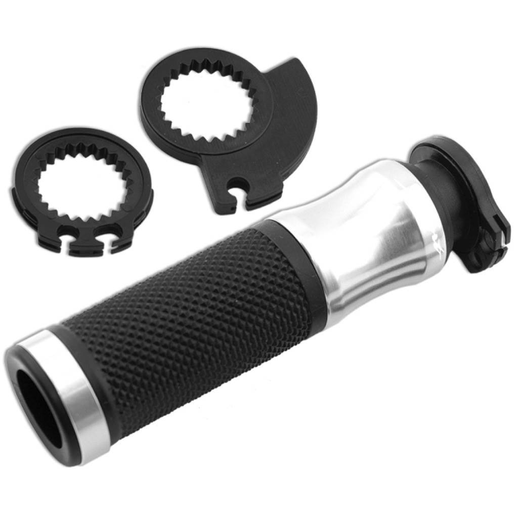 pareja puños moto aluminio fresado cns para manillar 22mm