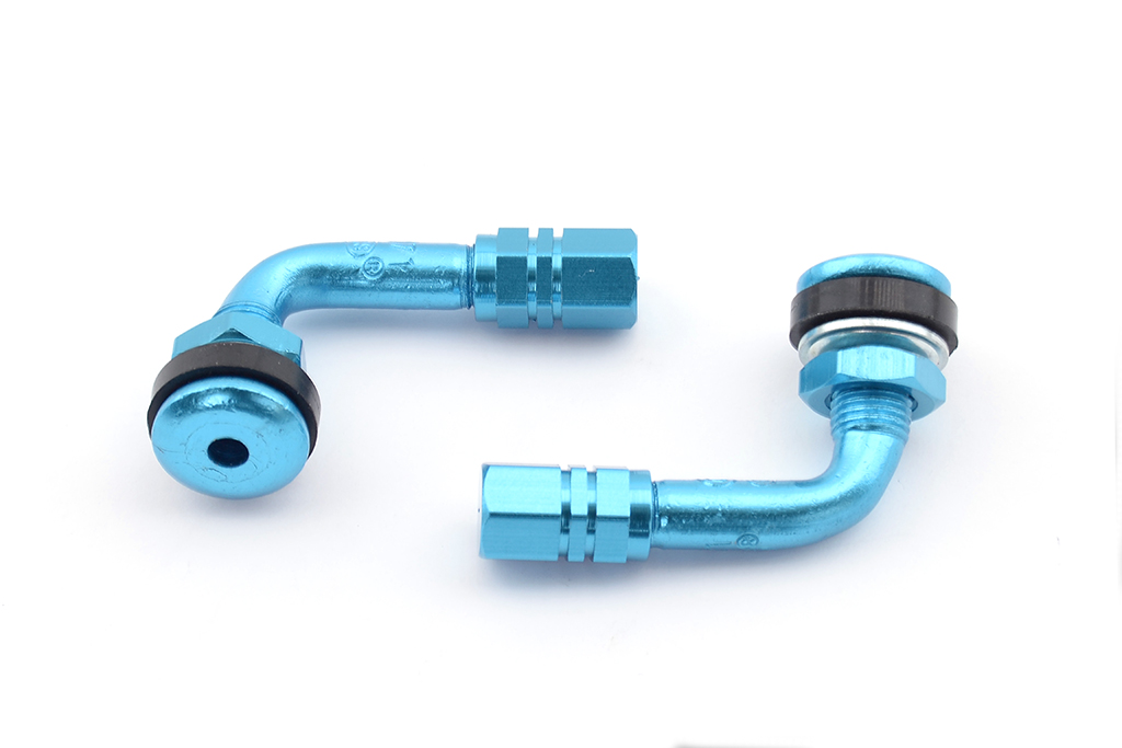 kit 2 válvulas acodadas 90º moto anodizadas schrader
