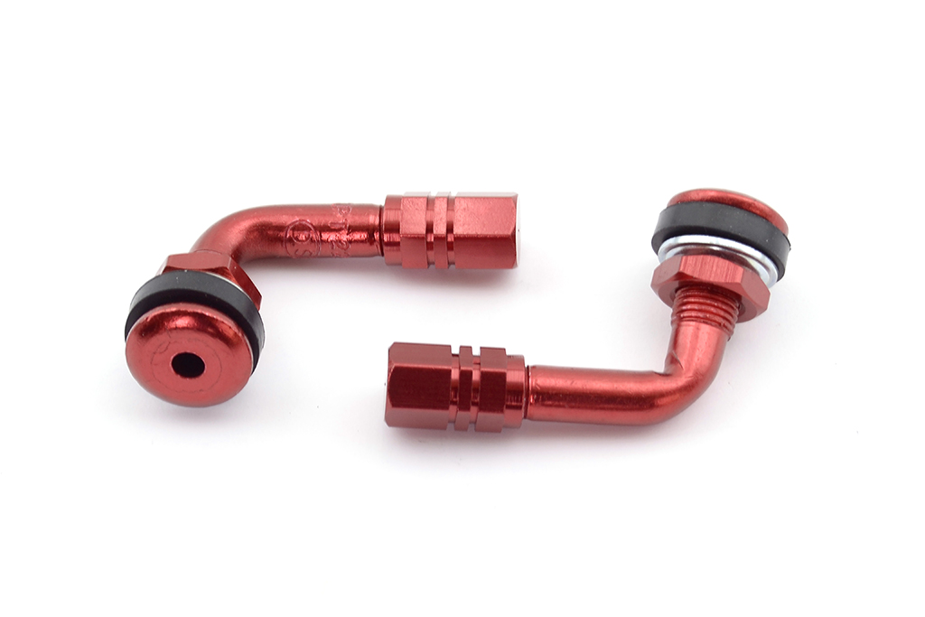 kit 2 válvulas acodadas 90º moto anodizadas schrader