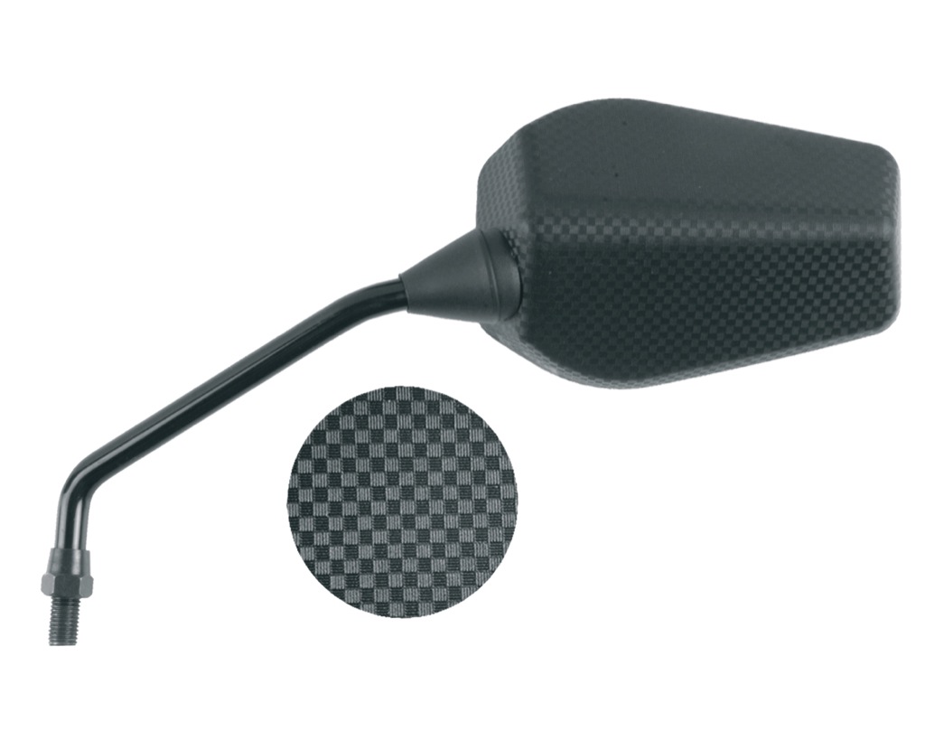 espejo retrovisor izquierdo tipo oem para moto - color carbón