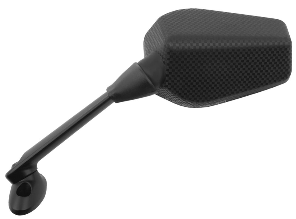 espejo retrovisor izquierdo tipo oem para moto - color carbono