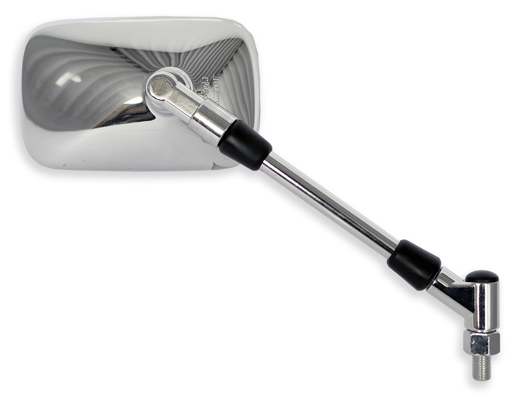 espejo retrovisor derecho tipo oem cromado para manillar de moto - homologación ce