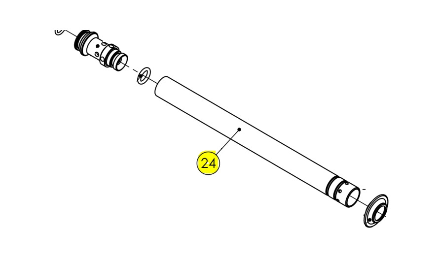 recambio tubo inferior de tija 125 revive #22 #24