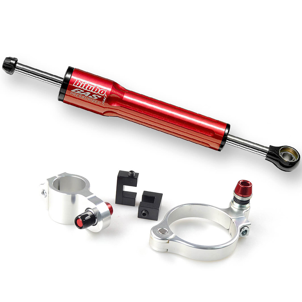 Red steering damper shock Absorber compatible with KAWASAKI NINJA