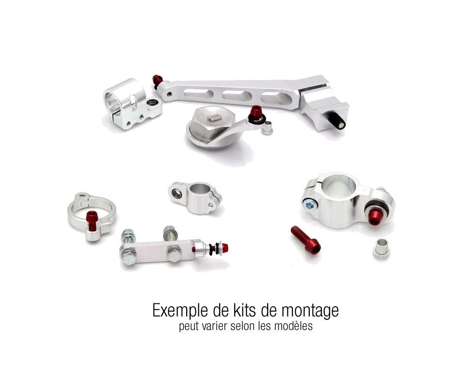 kit de montaje de amortiguador de dirección bitubo para motocicletas y maxi-scooters