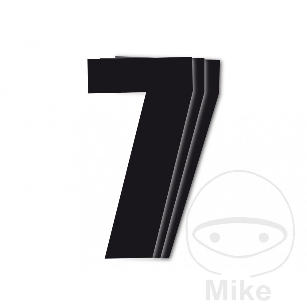BLACKBIRD RACING 3er Pack Aufkleber Nummer 7 für Motorrad 16X7,5 CM - Bild 1 von 1