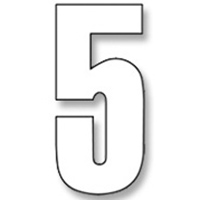 numeros carrera blanco - pack de 3 uds pvc 5047/10/5