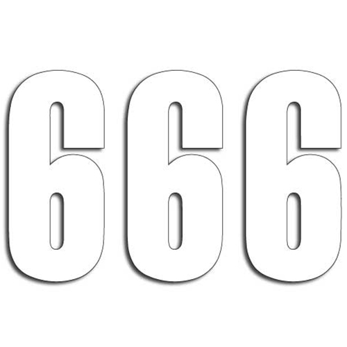 numeros carrera blanco - pack de 3 uds pvc 5047/10/6