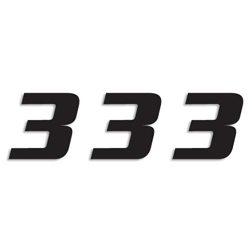 numeros carrera negro - pack de 3 uds pvc 5049/20/3