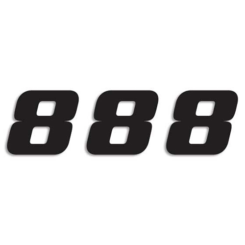 numeros carrera negro - pack de 3 uds pvc 5049/20/8