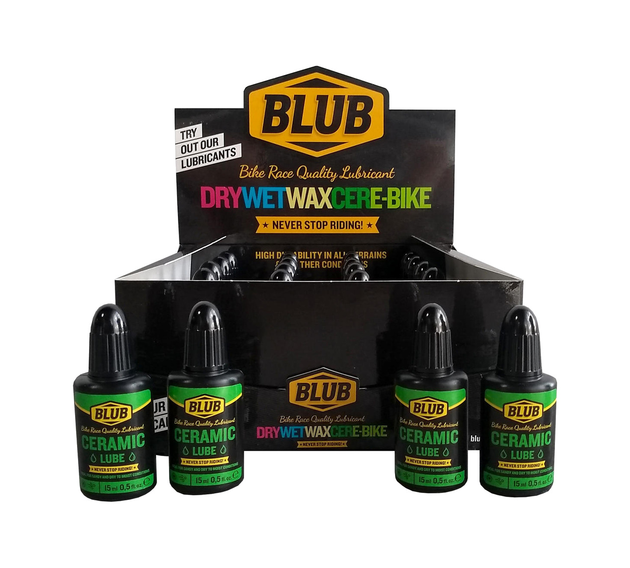 lubricante de cadena para bicicleta carretera y montaña caja 15 ml (20u)