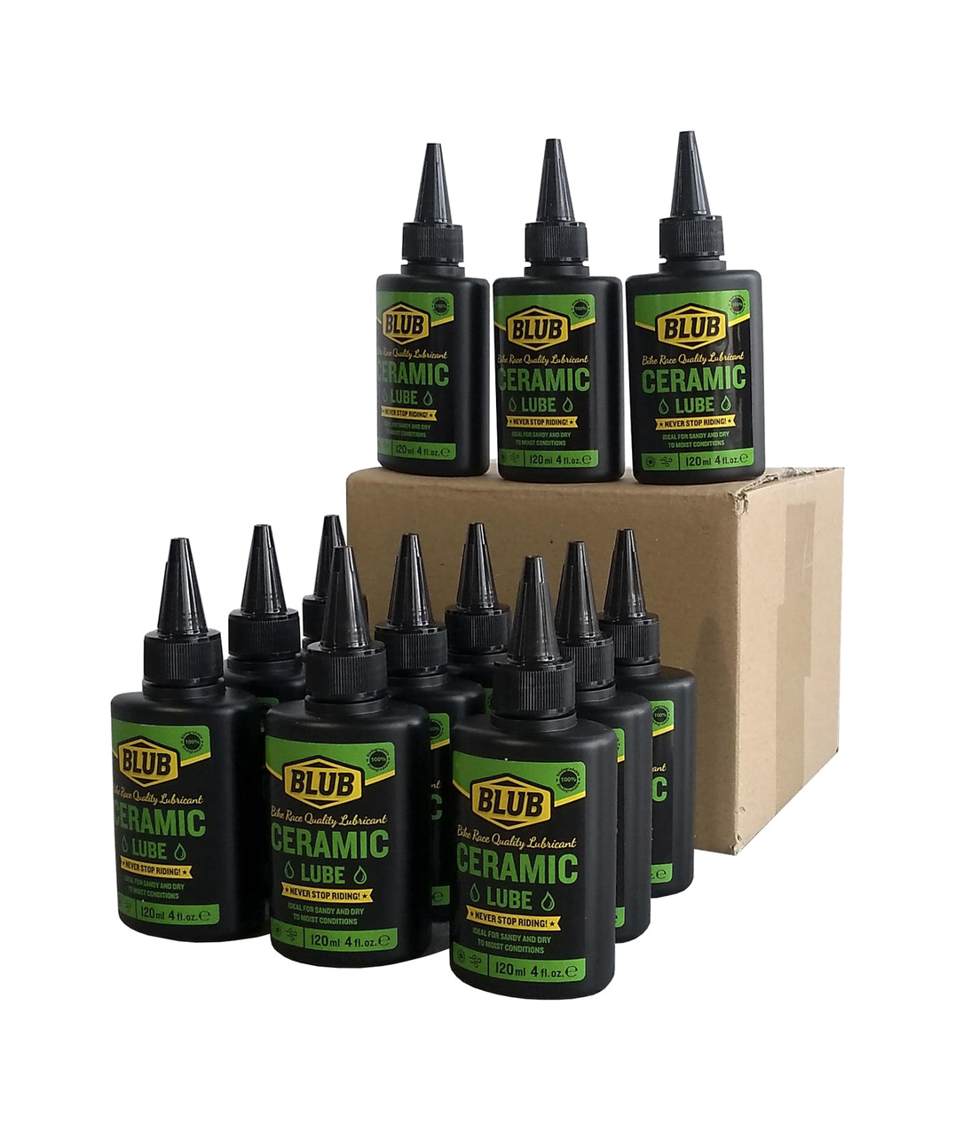 lubricante de cadena para bicicleta carretera y montaña caja 120 ml (12u)