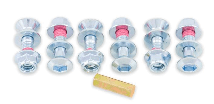 pack de 6 tornillos de corona con cabeza hexagonal