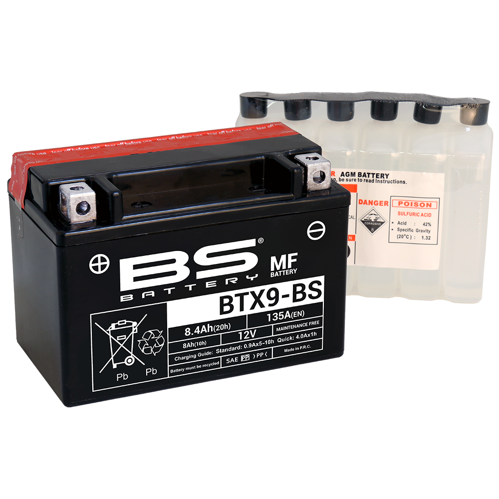 BS BATTERY Batterie BTX9-BS ohne Wartung von 12V und 8AH - Marke BS BATTERY - Bild 1 von 1